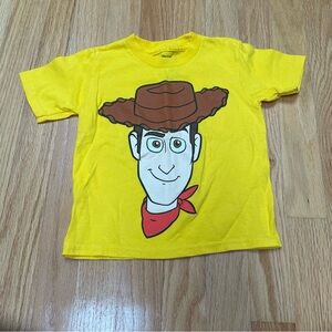 Yellow Disney printed Disney woody short sleeve tee cotton tee shirt size 2t